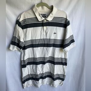Echo Unlimited STRIPED SHORT SLEEVE POLO SHIRT size Large
